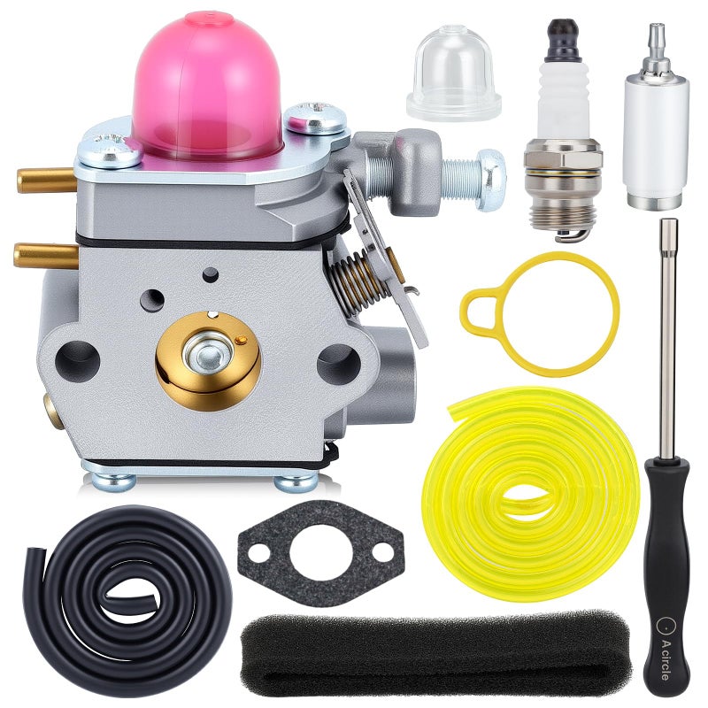 Wellsking TB32EC Carburetor for Troy-Bilt Weed Eater TB80EC YM21CS TB21EC TB22EC TB2040XP TB22 2 Cycle String Trimmer Craftsman 27CC Weed Eater Replacement for WT-973 753-06190 - Image 1